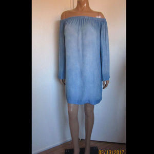 Cloth & Stone Chambray Off Shoulder Dress Sz. M
